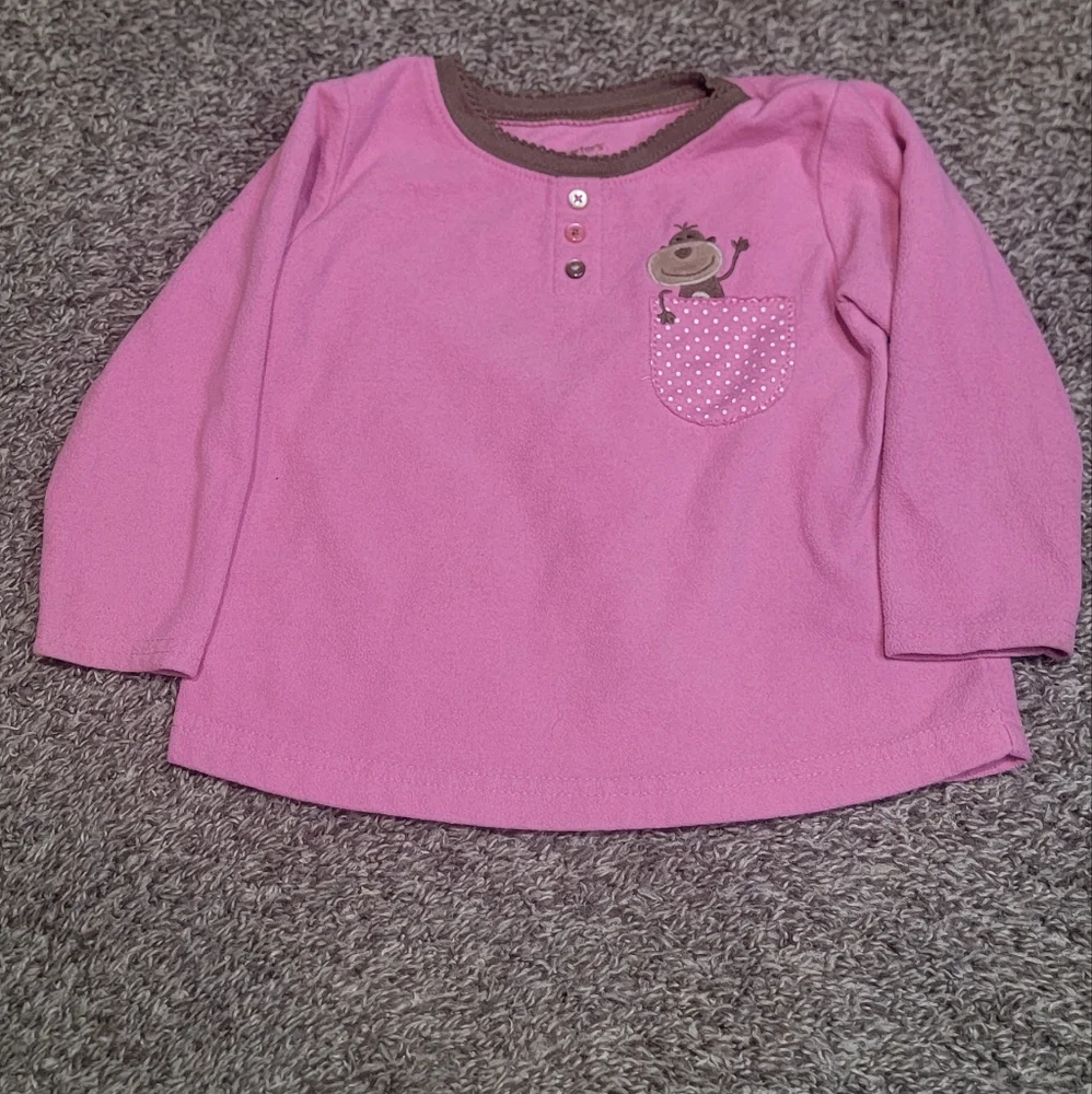 Carter's Pink and Brown Long Sleeve Tee